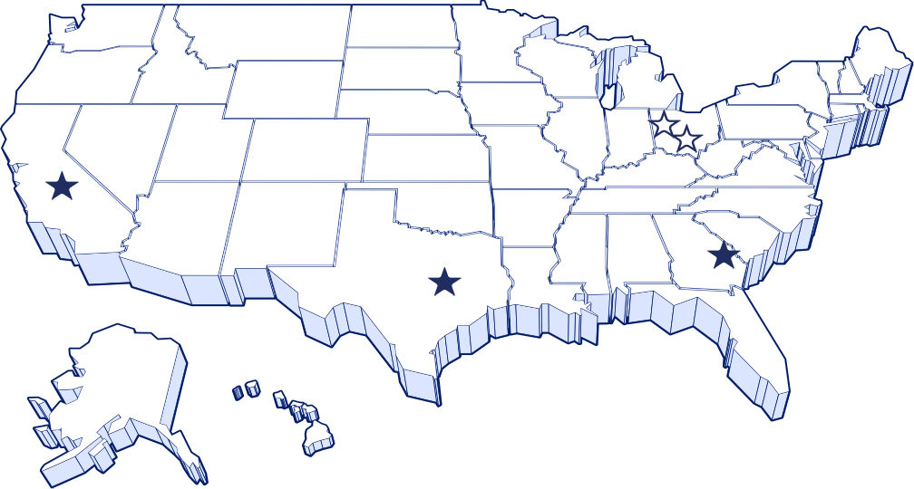 Map showing the Rockwell Automation training service region covered by Lemoore College
