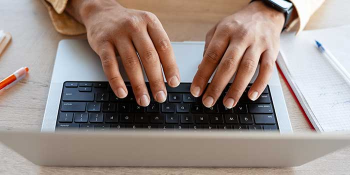 Typing certification test practice on computer